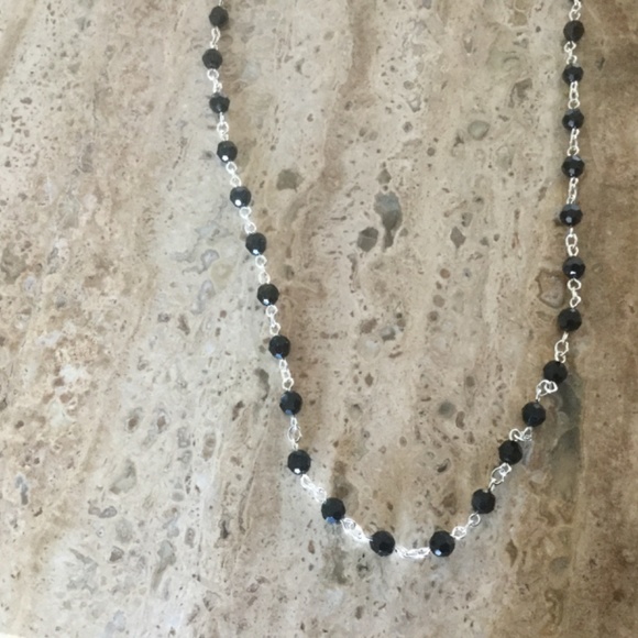 BRAND NEW Chan Luu 20” Black Onyx & Silver Design Necklace - Picture 3 of 14